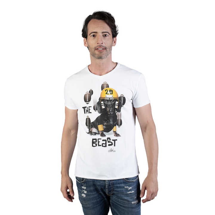 THE BEAST - Made in Italy by Skilled Italian Craftsmen - Exclusive Cotton Men's T-Shirt - Different Sizes - Ideal for Evederyday